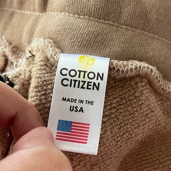 Cotton Citizen Tan Sweatpants with Velvet Stripe Trim Women's XL - Picture 7 of 9